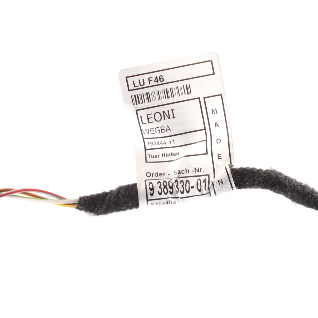 BMW F46 Gran Tourer Door Wiring Loom Harness Rear Left Right N/O/S - SKU 9389330 - Part number 9389330