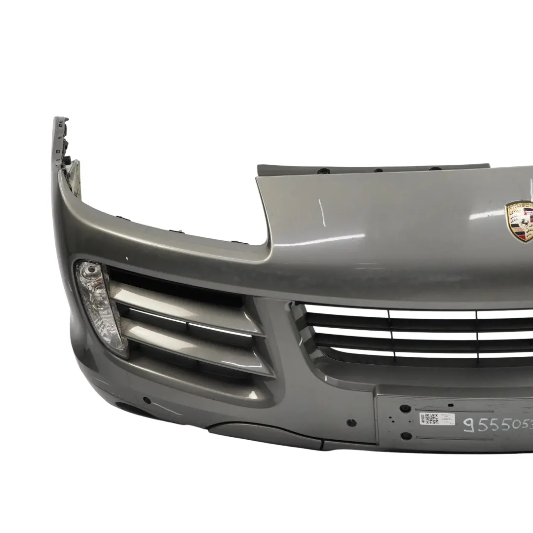 Porsche Cayenne 9PA Front Bumper Trim Panel Covering Meteor Grey Metallic - M7W - SKU 95550531111-MET - Part number 95550531111