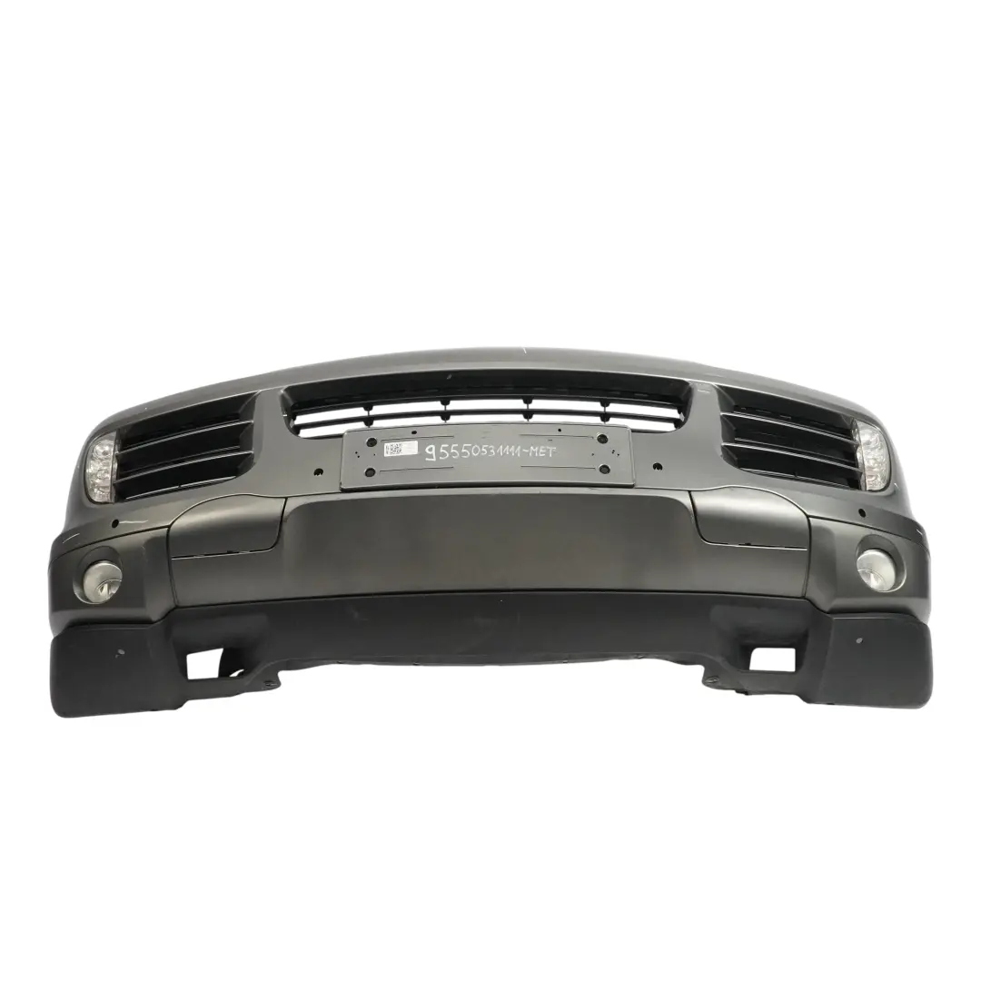 Front Bumper Trim Panel Covering Meteor Grey Metallic - M7W to Porsche Cayenne 9PA with Part number 95550531111 Porsche Cayenne 9PA Front Bumper Trim Panel Covering Meteor Grey Metallic - M7W - SKU 95550531111-MET - Part number 95550531111