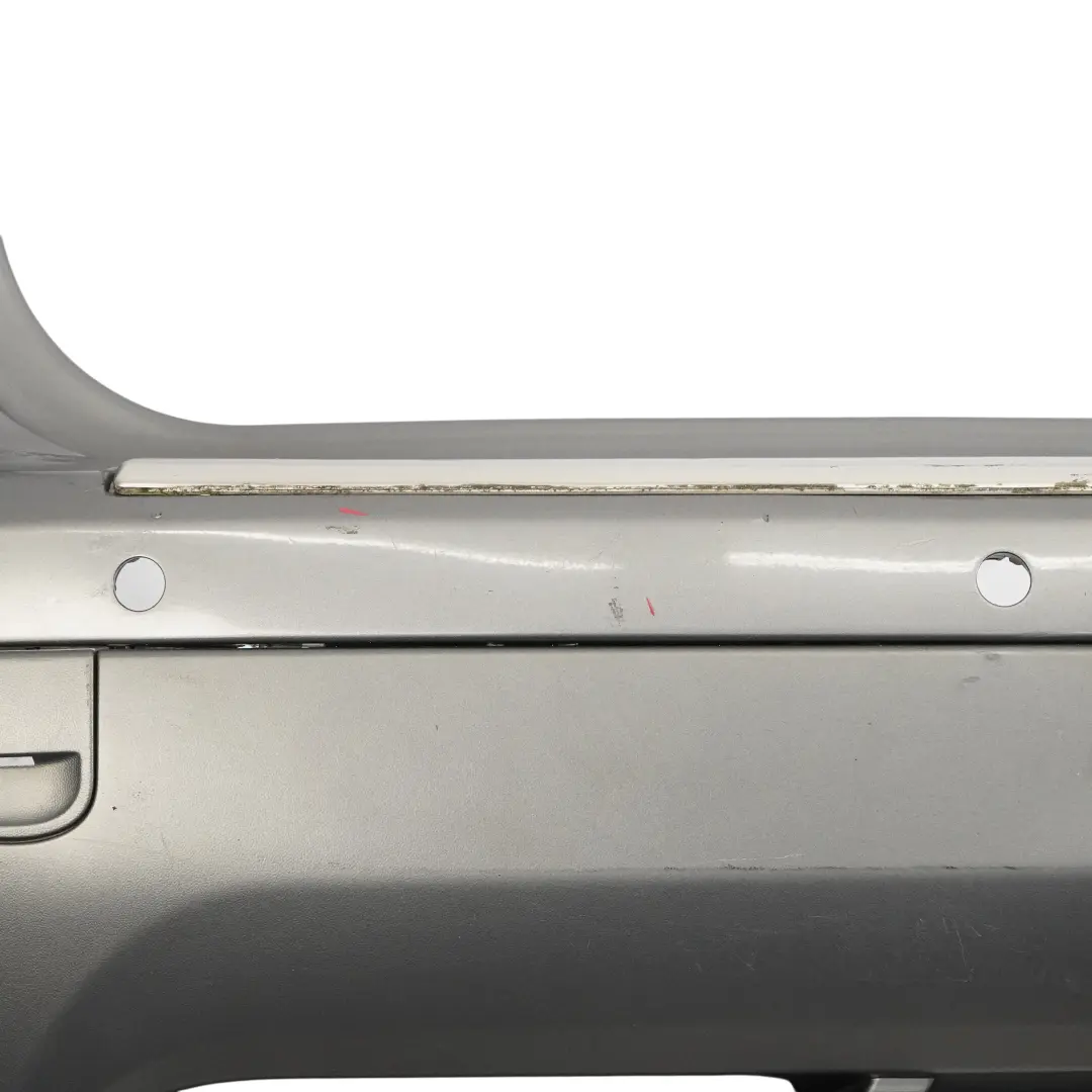 Bumper Trim Panel Covering Meteor Grey Metallic - M7W to Porsche Cayenne 9PA Rear with Part number 95550541111 Porsche Cayenne 9PA Rear Bumper Trim Panel Covering Meteor Grey Metallic - M7W - SKU 95550541111-MET - Part number 95550541111