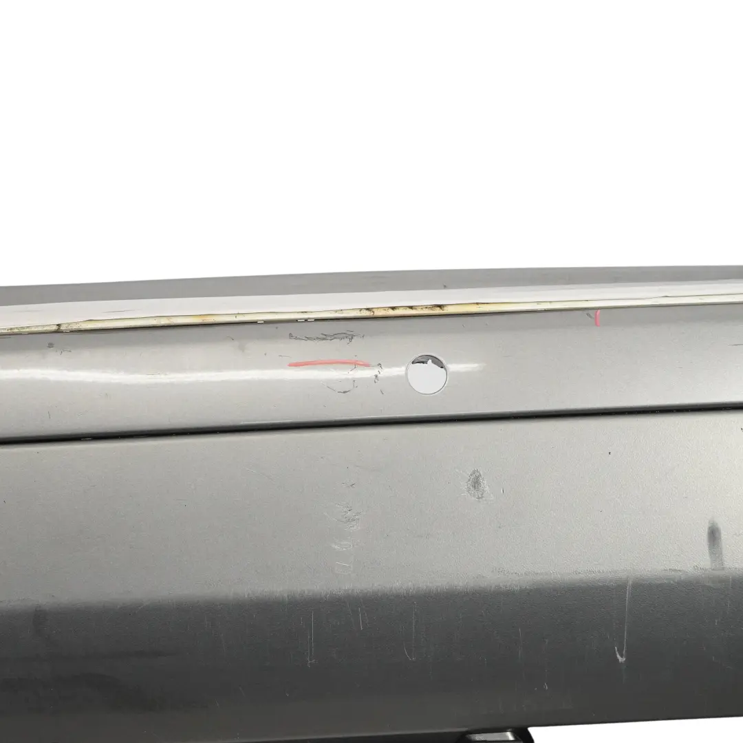 Bumper Trim Panel Covering Meteor Grey Metallic - M7W to Porsche Cayenne 9PA Rear with Part number 95550541111 Porsche Cayenne 9PA Rear Bumper Trim Panel Covering Meteor Grey Metallic - M7W - SKU 95550541111-MET - Part number 95550541111