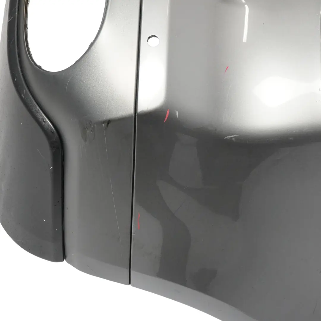 Bumper Trim Panel Covering Meteor Grey Metallic - M7W to Porsche Cayenne 9PA Rear with Part number 95550541111 Porsche Cayenne 9PA Rear Bumper Trim Panel Covering Meteor Grey Metallic - M7W - SKU 95550541111-MET - Part number 95550541111