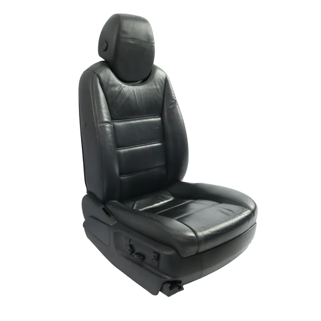 Porsche Cayenne 9PA Fotel Komfort Prawy Przód Grzany Czarny Skórzany - SKU 95552118307-1 - Numer Części 95552118307