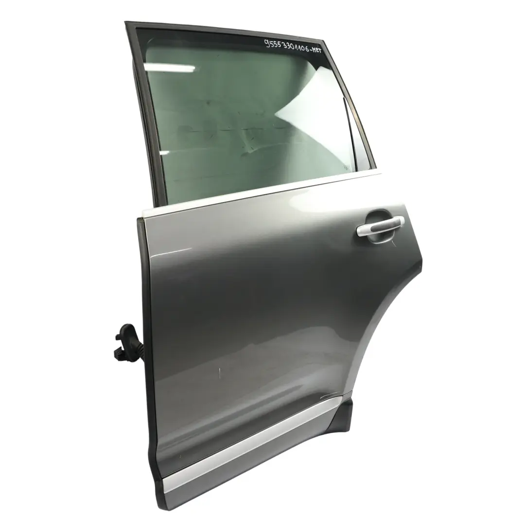 Door Rear Left N/S Meteor Grey Metallic - M7W to Porsche Cayenne 9PA with Part number 95553301106 Porsche Cayenne 9PA Door Rear Left N/S Meteor Grey Metallic - M7W - SKU 95553301106-MET - Part number 95553301106
