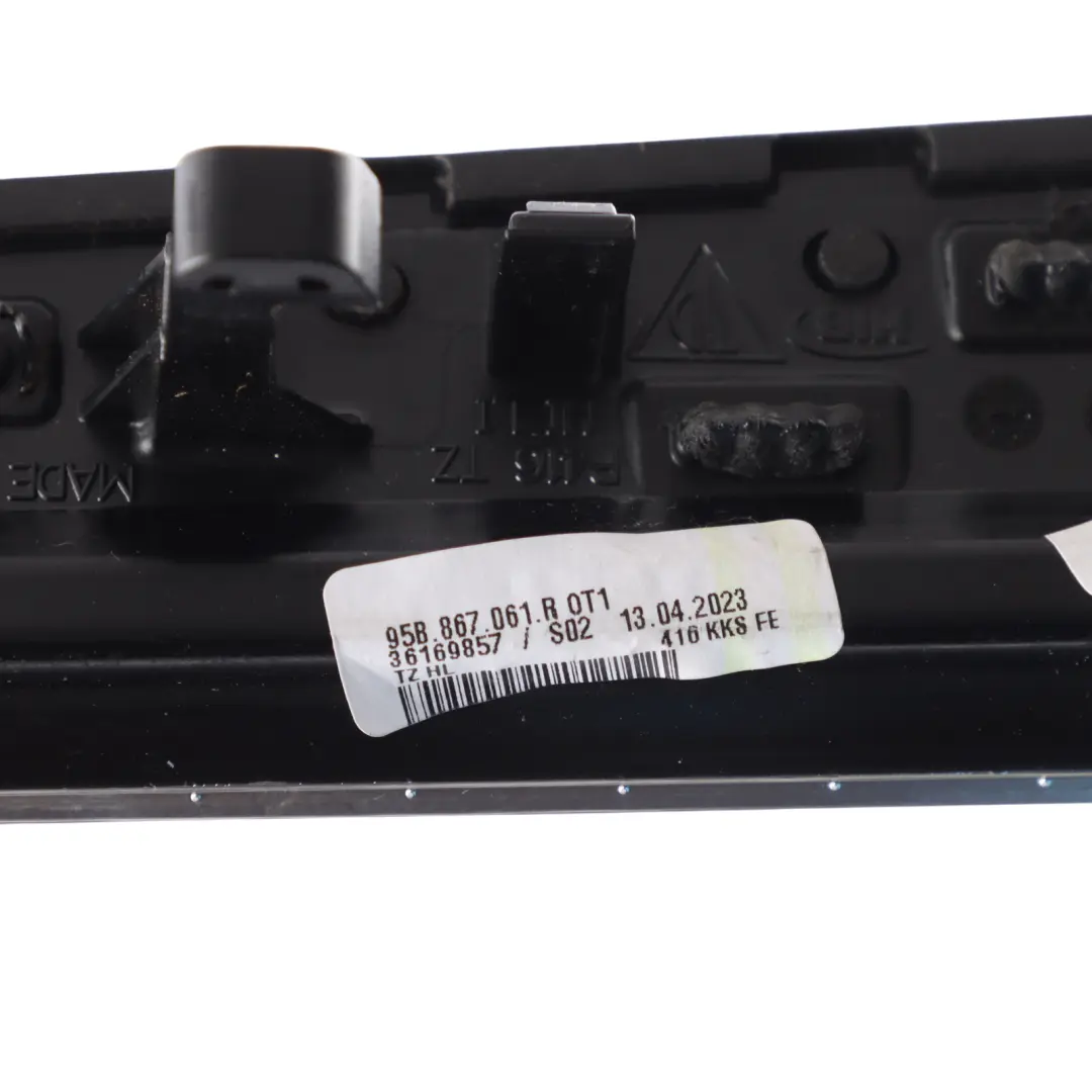 Inner Door Trim Molding Piano Black Rear Left N/S to Porsche Macan 95B with Part number 95B867061R Porsche Macan 95B Inner Door Trim Molding Piano Black Rear Left N/S - SKU 95B867061R - Part number 95B867061R