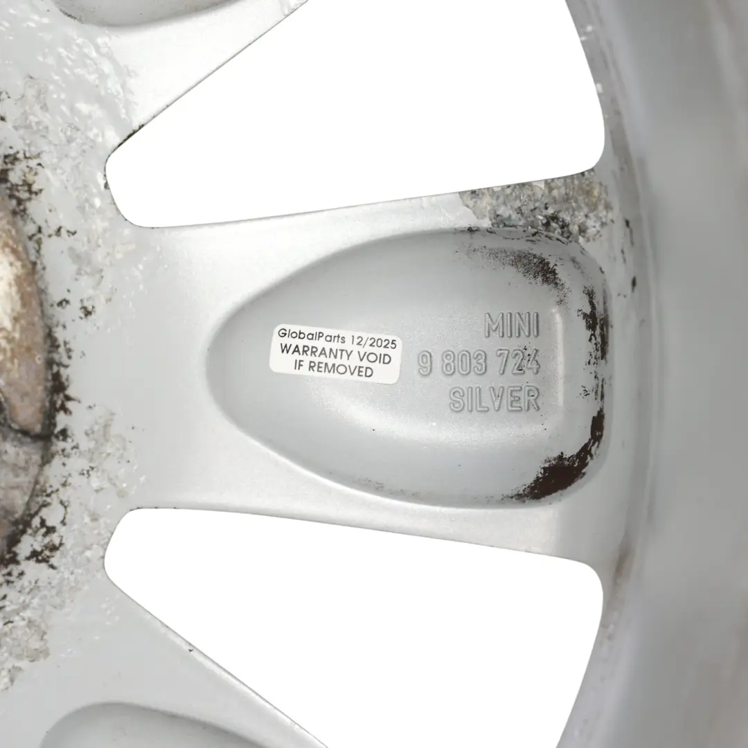 Mini Cooper R60 R61 Argento Cerchio In Lega 18" Et:52 7,5J Turbo Fan 126 - SKU 9803724-2 - Numero di parte 9803724