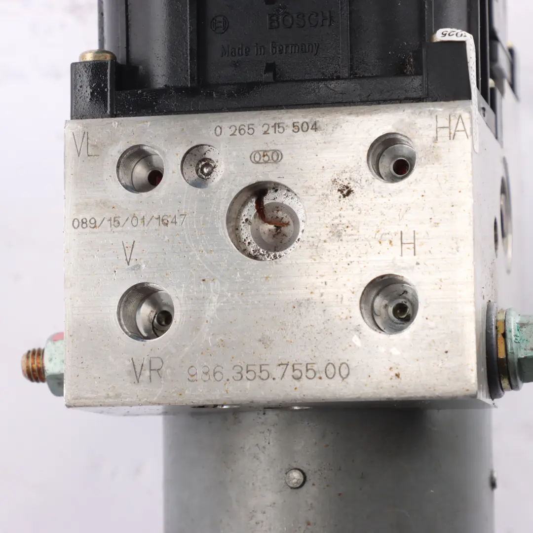 ABS Brake Pump Hydraulic Unit Module to Porsche Boxster 986 with Part number 986355755 Porsche Boxster 986 ABS Brake Pump Hydraulic Unit Module - SKU 98635575500 - Part number 986355755