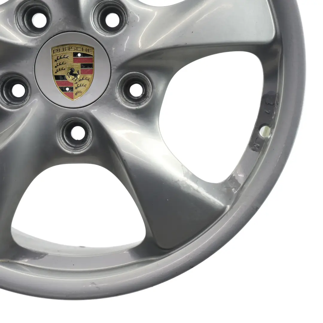 Boxter 986 Front Wheel Rim Alloy Silver 17" 7J ET:55 to Porsche with Part number 98636212401 Porsche Boxter 986 Front Wheel Rim Alloy Silver 17" 7J ET:55 - SKU 98636212401-3 - Part number 98636212401