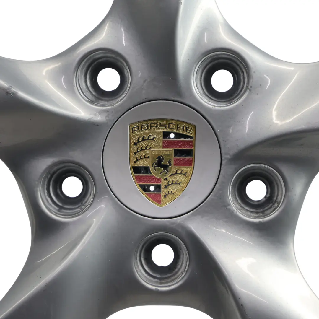 Boxter 986 Front Wheel Rim Alloy Silver 17" 7J ET:55 to Porsche with Part number 98636212401 Porsche Boxter 986 Front Wheel Rim Alloy Silver 17" 7J ET:55 - SKU 98636212401-3 - Part number 98636212401
