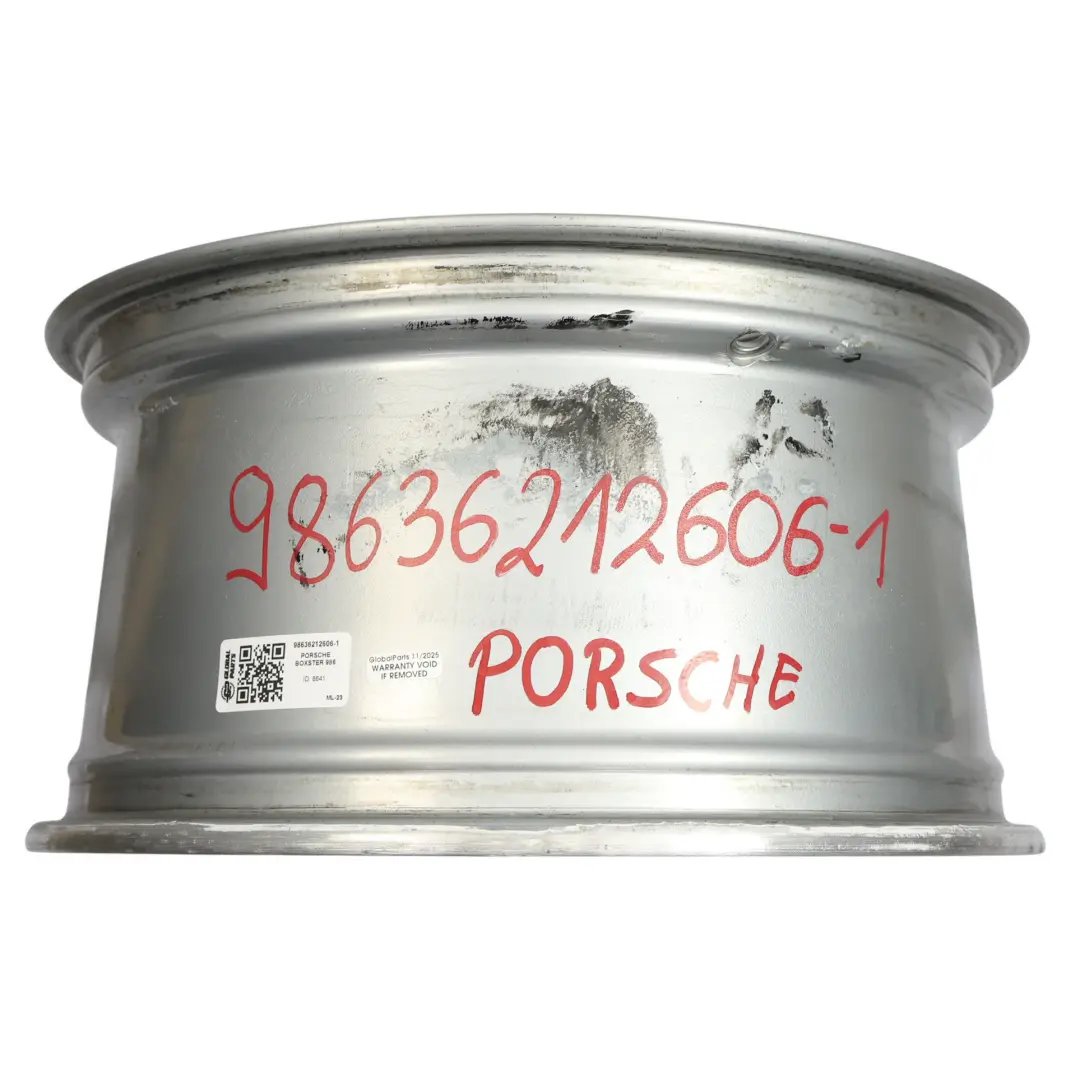 Boxter 986 Hinterradfelge Leichtmetall Silber 17" 8,5J ET:48 für Porsche mit Teilenummer 98636212606 Porsche Boxter 986 Hinterradfelge Leichtmetall Silber 17" 8,5J ET:48 - SKU 98636212606-1 - Teilenummer 98636212606