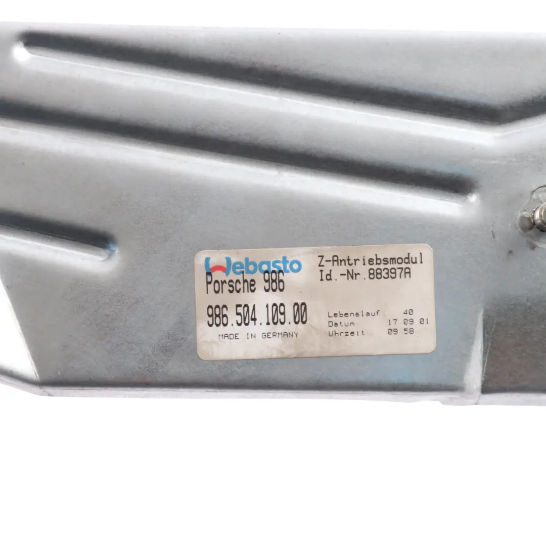 Spoiler Backing Mounting Plate Motor Unit 98650410900 to Porsche Boxster 986 Rear with Part number 98650410900-1 Porsche Boxster 986 Rear Spoiler Backing Mounting Plate Motor Unit 98650410900 - SKU 98650410900-1 - Part number 98650410900-1