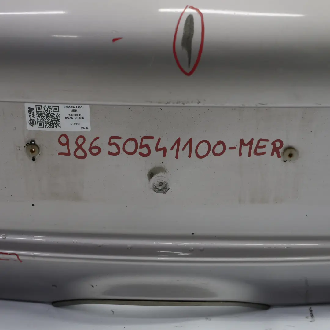 Zderzak Tylny Meridian Szary Metalik - 6A7 do Porsche Boxster 986 o numerze 98650541100 Porsche Boxster 986 Zderzak Tylny Meridian Szary Metalik - 6A7 - SKU 98650541100-MER - Numer Części 98650541100