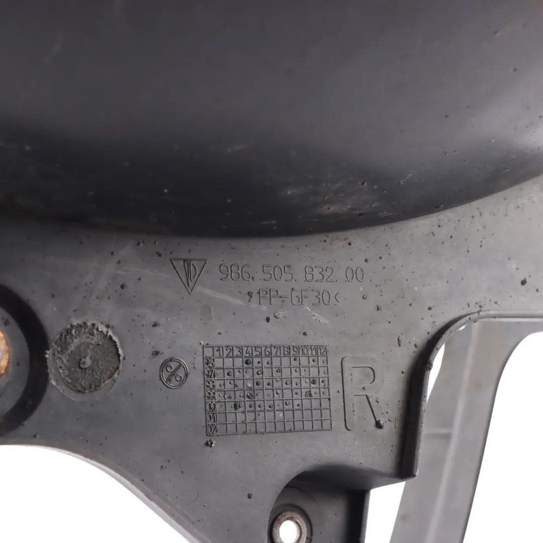 Porsche Boxster 986 Exhaust Heat Shield Bumper Right O/S - SKU 986505832 - Part number 986505832