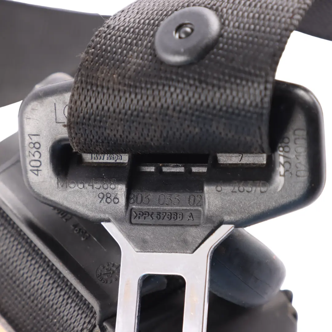 Porsche Boxster 986 Seat Belt Black Seatbelt Left Side N/S - SKU 98680303302 - Part number 98680303302