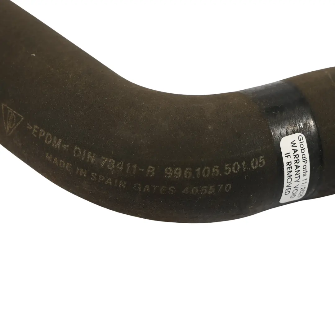 Radiator Heater Coolant Hose Line Tube Pipe to Porsche Boxster 986 with Part number 996106501 Porsche Boxster 986 Radiator Heater Coolant Hose Line Tube Pipe - SKU 99610650105 - Part number 996106501