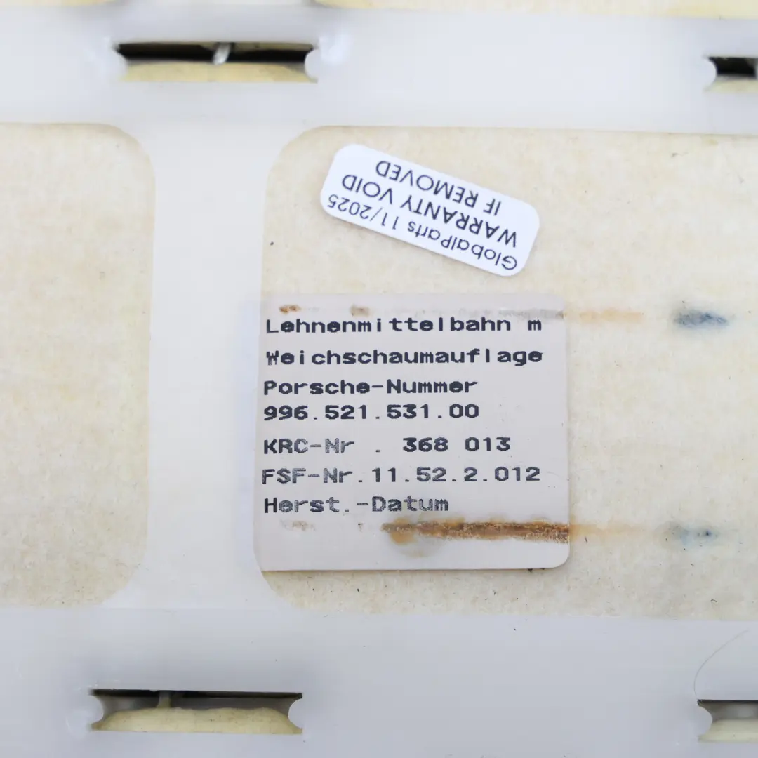 Schienale Anteriore Parte In Pelle Nera Sinistra Destra per Porsche Boxster 986 con numero di parte 99652115101 Porsche Boxster 986 Schienale Anteriore Parte In Pelle Nera Sinistra Destra - SKU 99652115101 - Numero di parte 99652115101