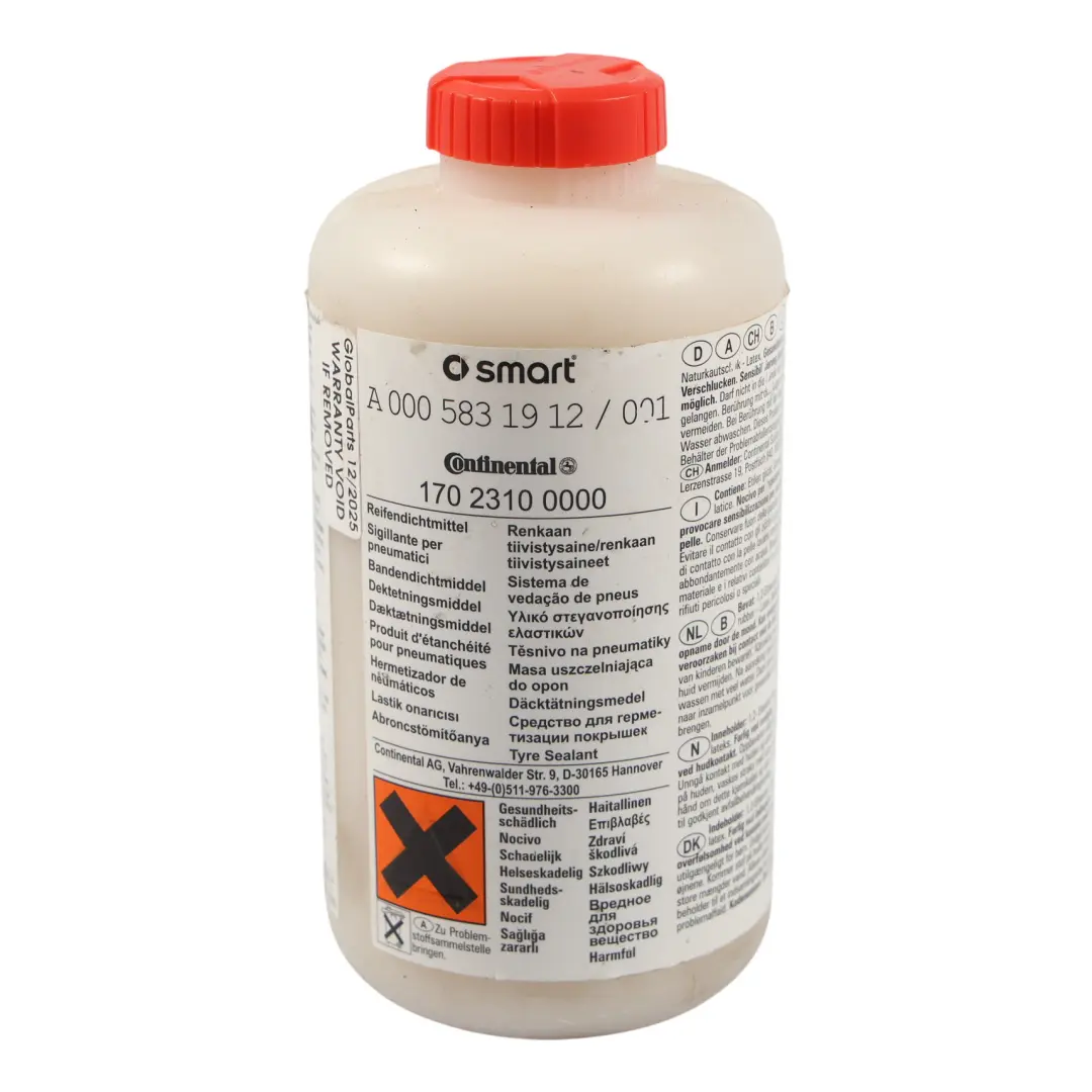 Smart Fortwo C450 Reifendichtmittel Dichtungsmasse Reparaturschaum - SKU A0005831912 - Teilenummer A0005831912