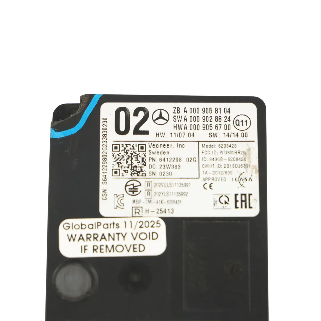 Sensore Paraurti Anteriore Unità Radar per Mercedes W176 W205 W246 con numero di parte A0009058104 Mercedes W176 W205 W246 Sensore Paraurti Anteriore Unità Radar - SKU A0009058104-1 - Numero di parte A0009058104