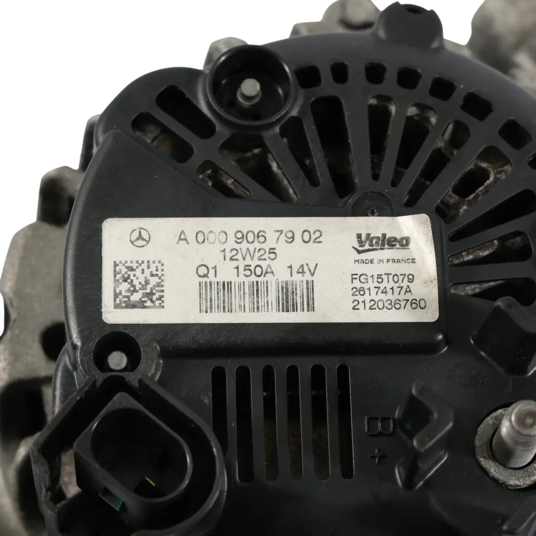 Mercedes W204 S204 C204 Alternador Generador 150A 14V 1.8 Gasolina - SKU A0009067902 - Número de pieza A0009067902