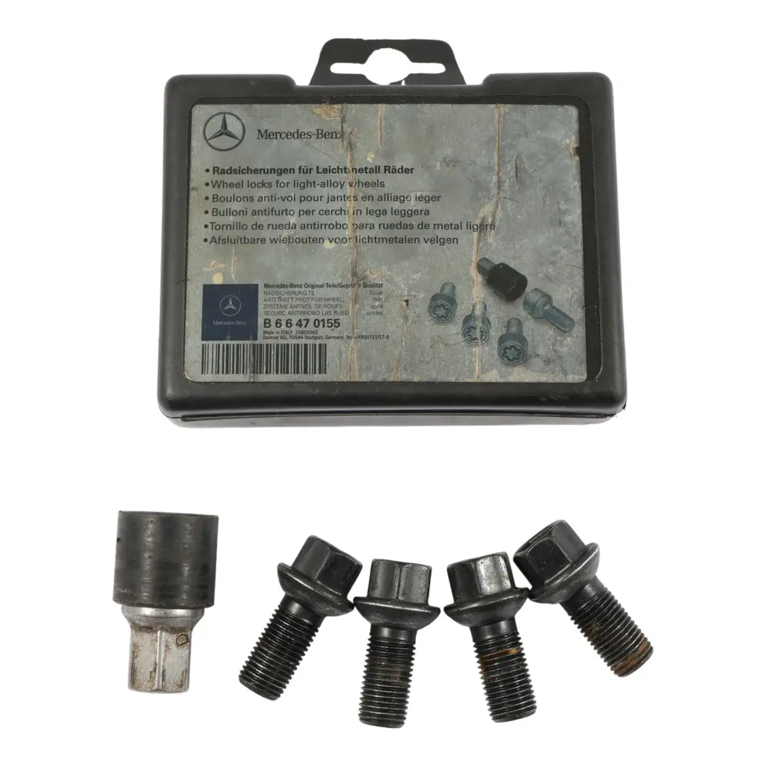  Bulloni Ruota Mercedes W176 W204 W205 W212 Set Posteriore Anteriore B66470155 - SKU A0019901607-8 - Numero di parte A0019901607