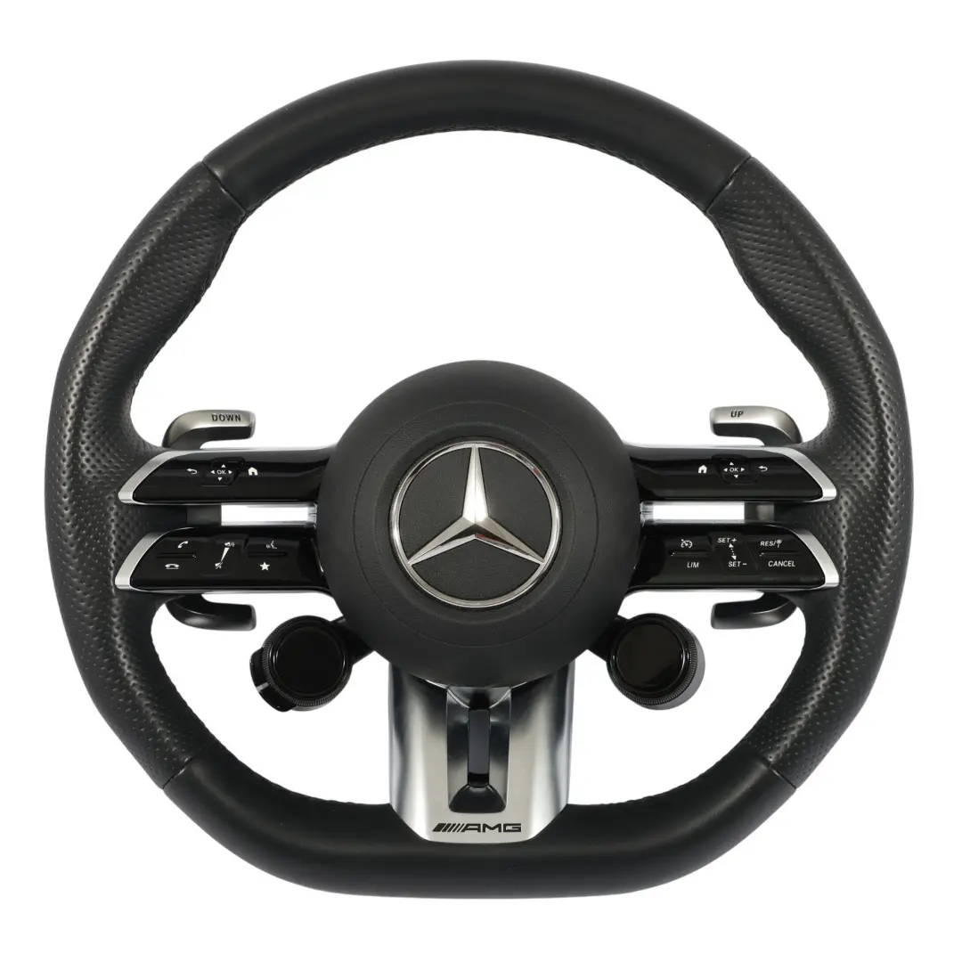 Mercedes W177 A35 AMG Lenkrad Schwarz Leder Schaltwippen Set - SKU A0994601907-SET - Teilenummer A0994601907