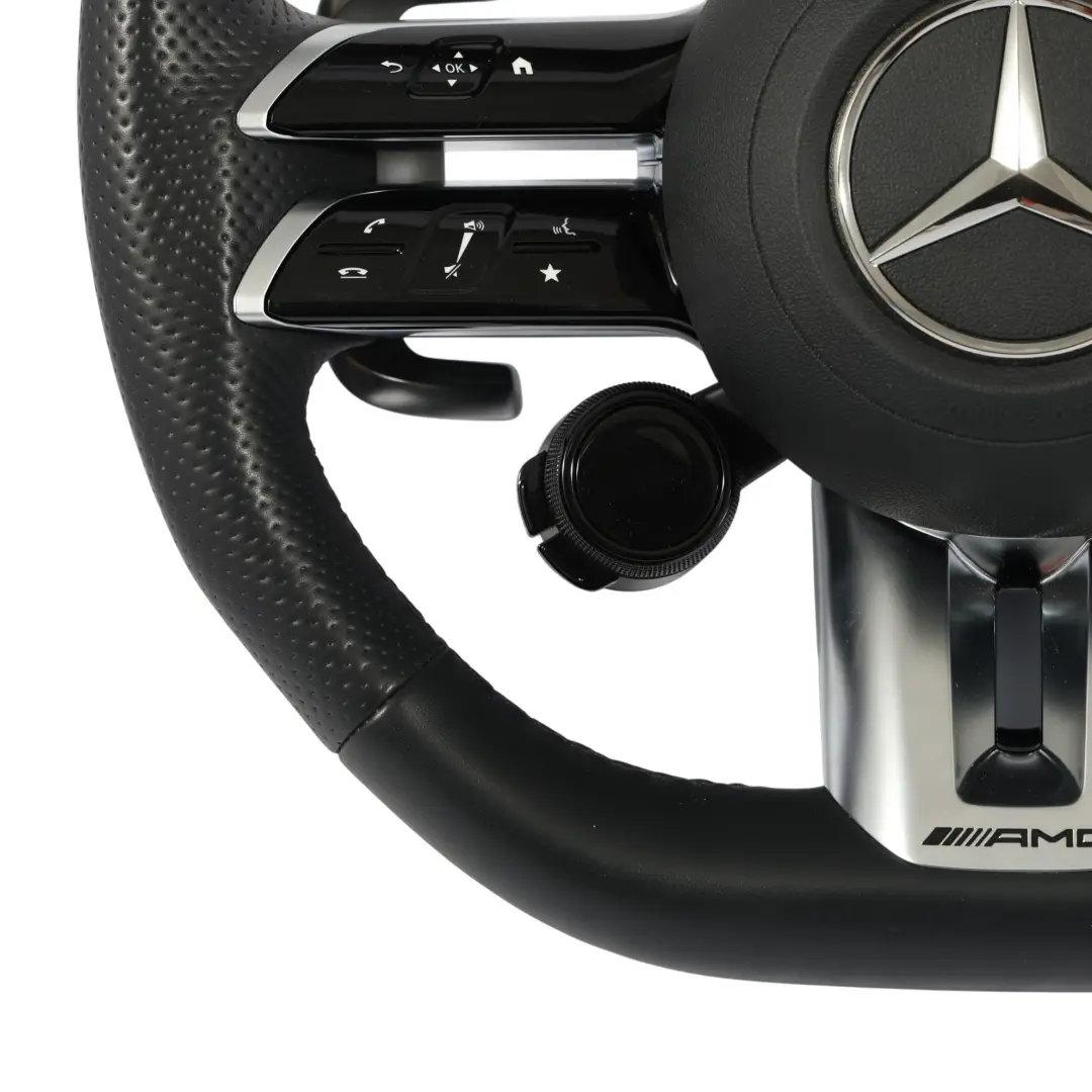 Cuero Negro Con Levas De Cambio para Mercedes W177 A35 AMG Volante De con número de pieza A0994601907 Mercedes W177 A35 AMG Volante De Cuero Negro Con Levas De Cambio - SKU A0994601907-SET - Número de pieza A0994601907