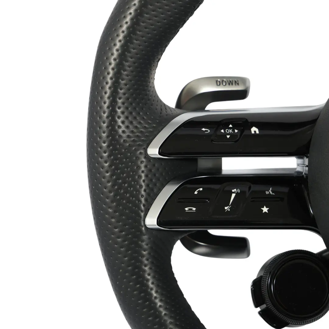 Mercedes W177 A35 AMG Volante De Cuero Negro Con Levas De Cambio - SKU A0994601907-SET - Número de pieza A0994601907
