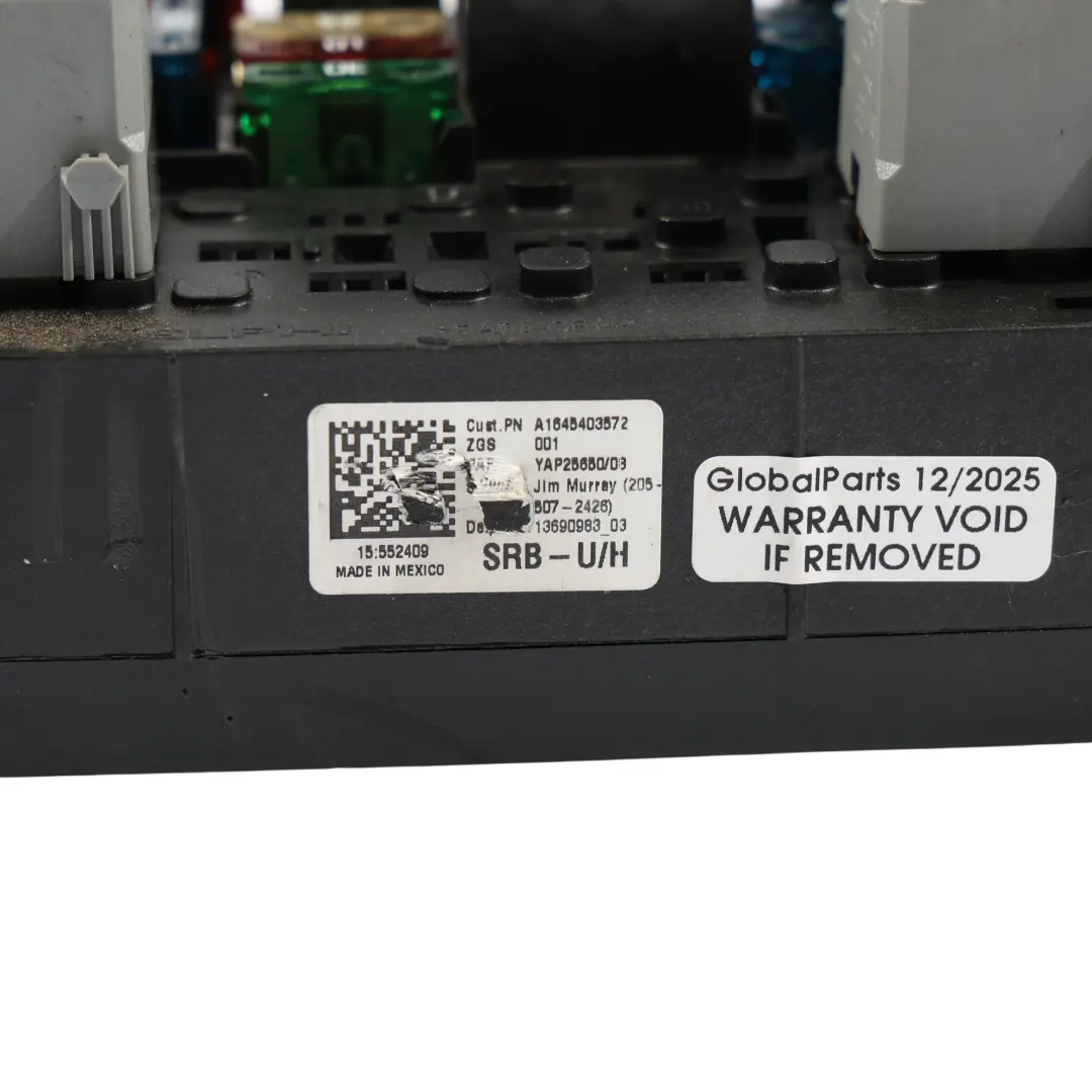 Caja De Fusibles Módulo De Relé Unidad De Control para Mercedes W164 W251 con número de pieza A1645403572 Mercedes W164 W251 Caja De Fusibles Módulo De Relé Unidad De Control - SKU A1645403572-2 - Número de pieza A1645403572