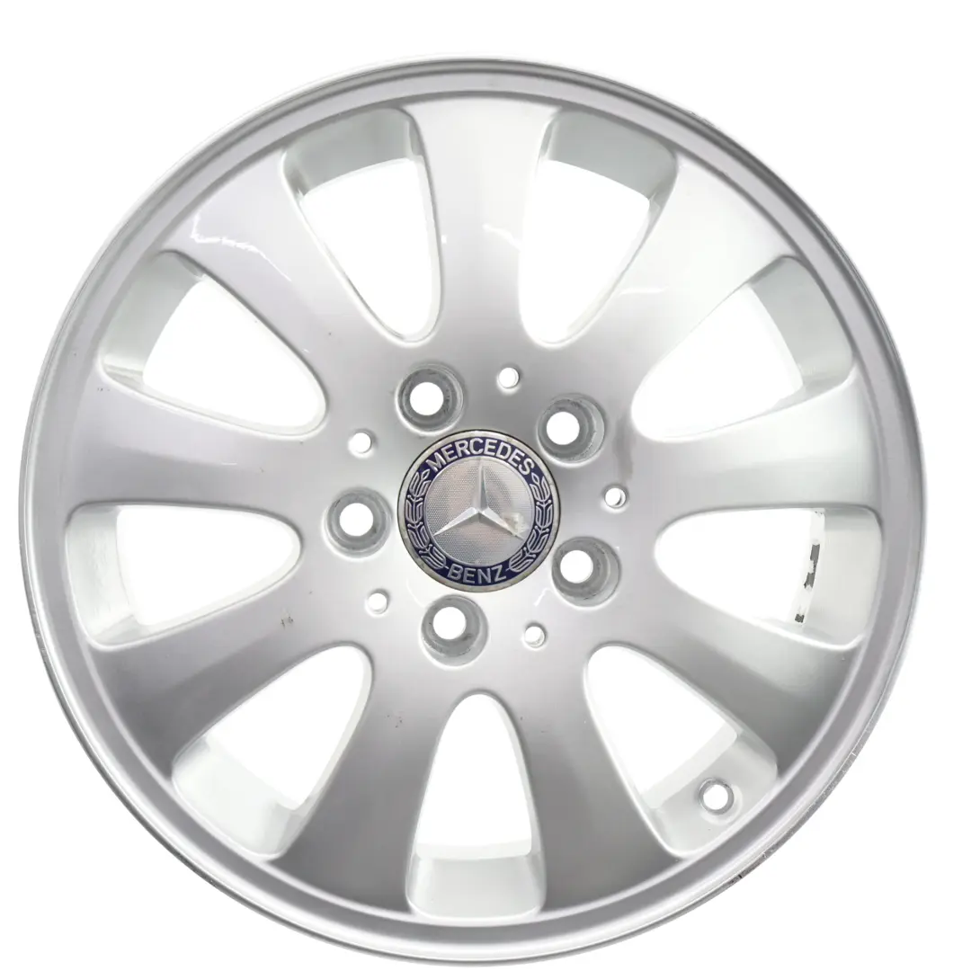 Alloy Wheel Rim 15" ET:44 6J to Mercedes W169 Silver with Part number A1694010002 Mercedes W169 Silver Alloy Wheel Rim 15" ET:44 6J - SKU A1694010002-1 - Part number A1694010002