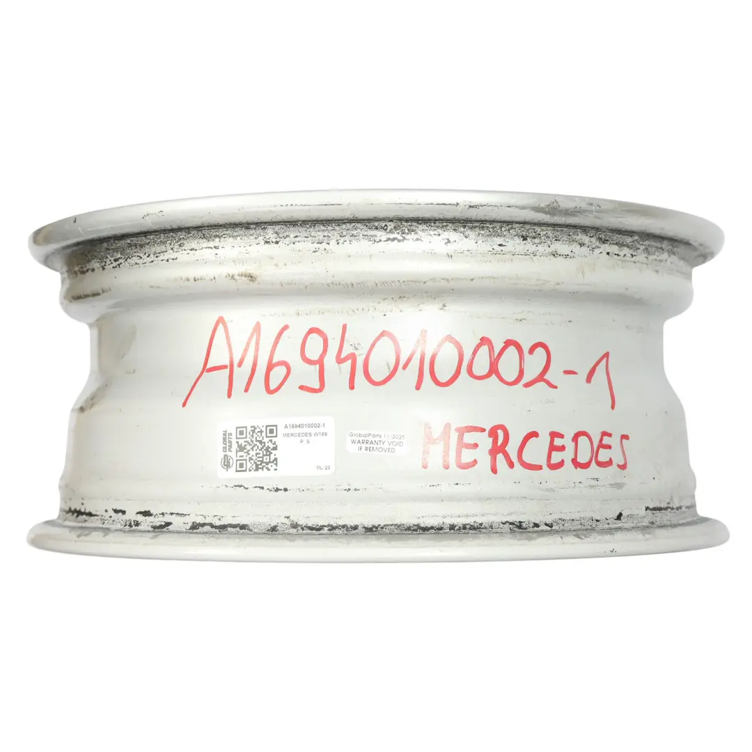 Mercedes W169 Silver Alloy Wheel Rim 15" ET:44 6J - SKU A1694010002-1 - Part number A1694010002