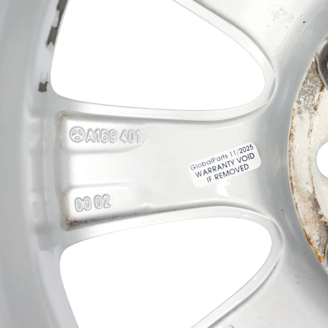 Alloy Wheel Rim 15" ET:44 6J to Mercedes W169 Silver with Part number A1694010002 Mercedes W169 Silver Alloy Wheel Rim 15" ET:44 6J - SKU A1694010002-1 - Part number A1694010002