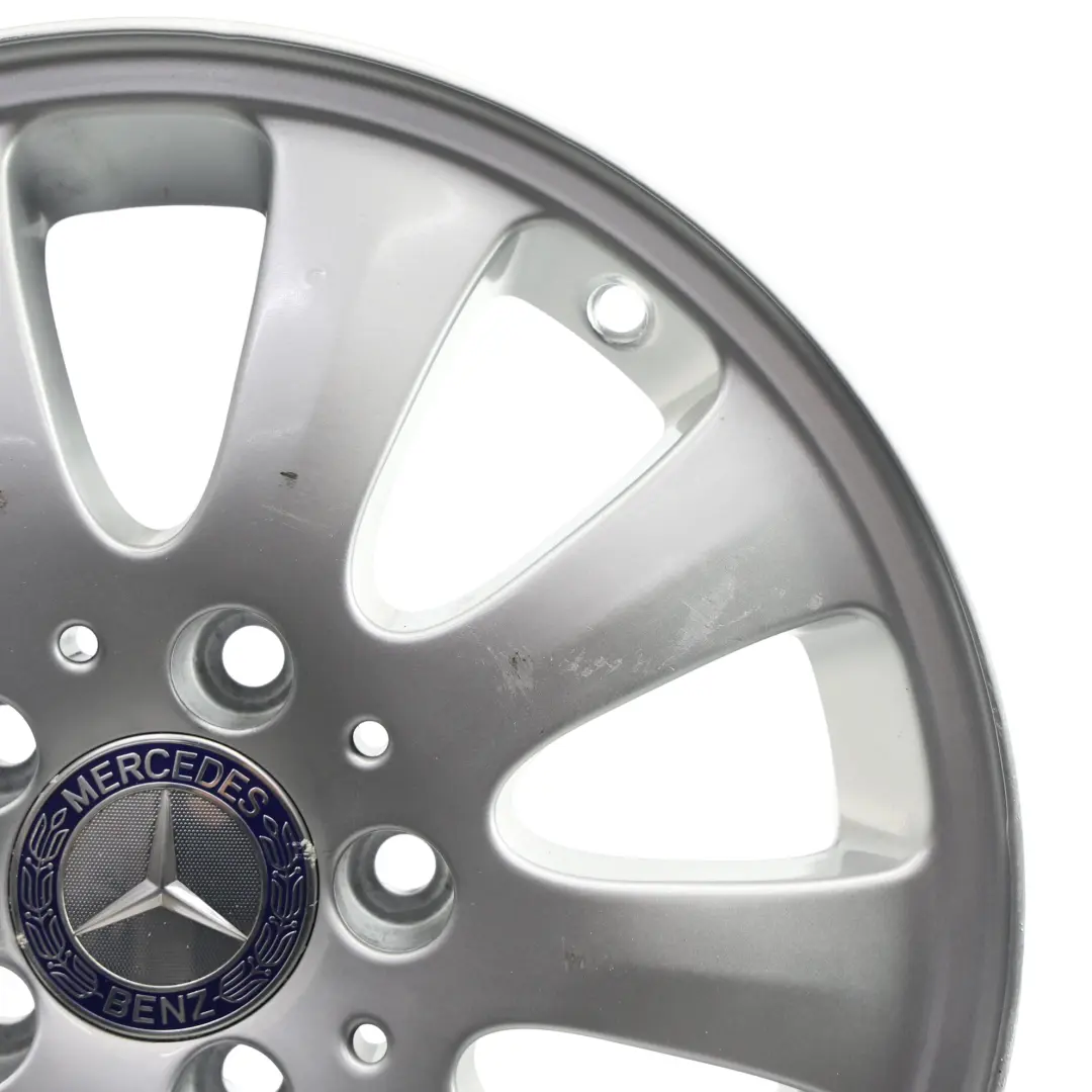 Alloy Wheel Rim 15" ET:44 6J to Mercedes W169 Silver with Part number A1694010002 Mercedes W169 Silver Alloy Wheel Rim 15" ET:44 6J - SKU A1694010002-2 - Part number A1694010002