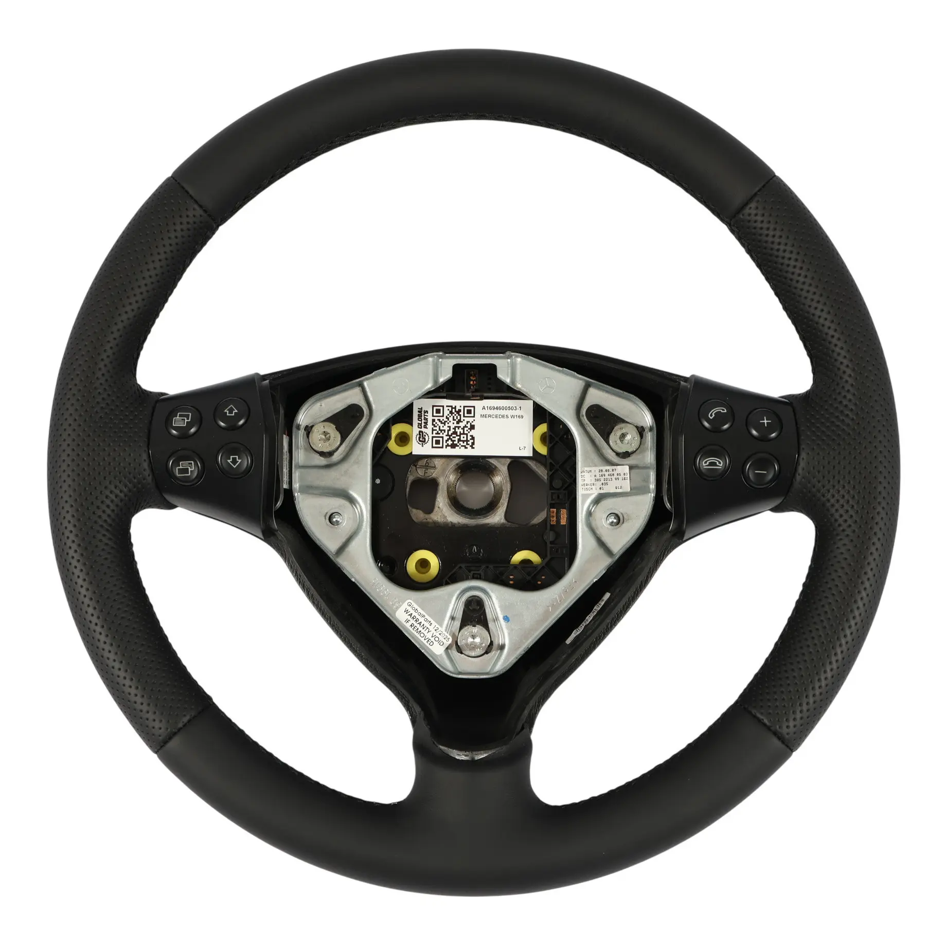 Mercedes W169 NUEVO volante de cuero negro con hilos negros