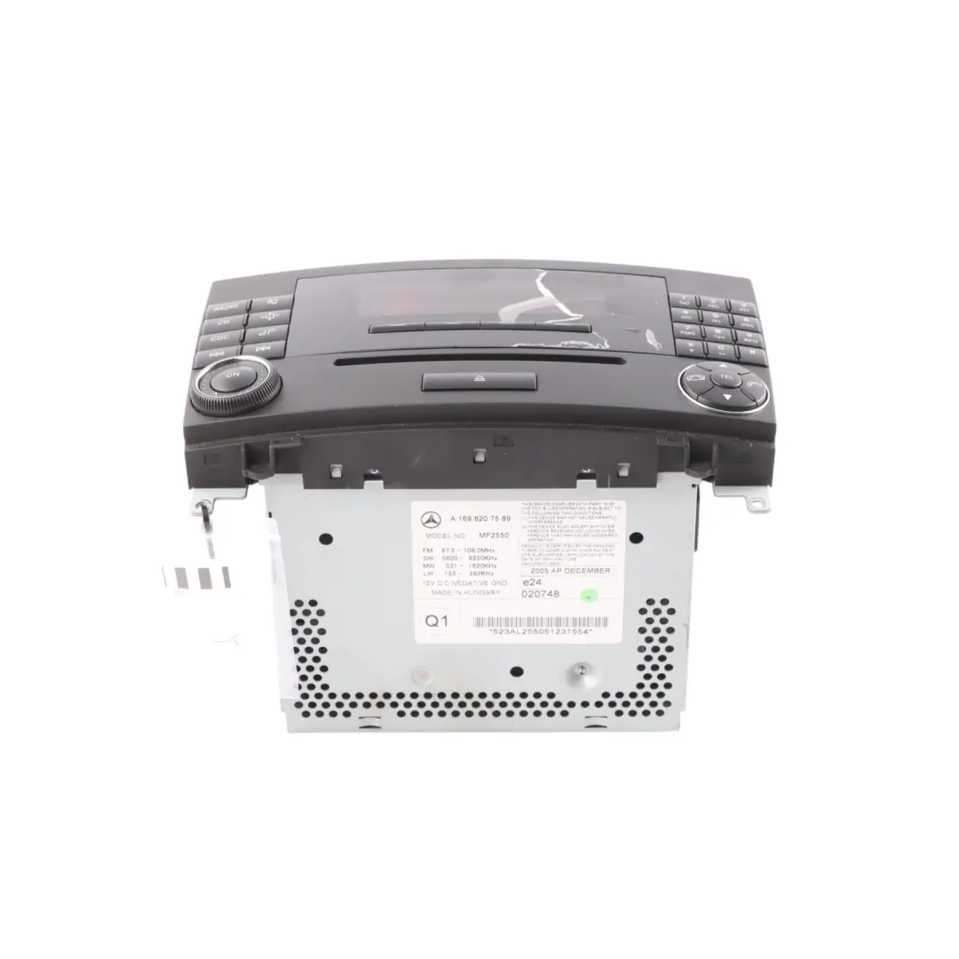 Player Radio Audio Head Unit to Mercedes W169 W245 CD with Part number A1698207589 Mercedes W169 W245 CD Player Radio Audio Head Unit - SKU A1698207589-1 - Part number A1698207589