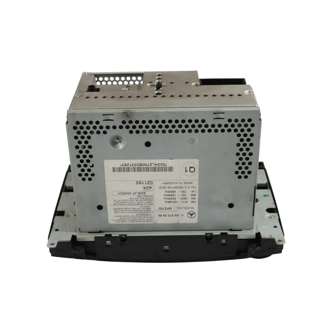 Lettore CD Radio Stereo Unità Principale per Mercedes W169 W245 con numero di parte A1698700689 Mercedes W169 W245 Lettore CD Radio Stereo Unità Principale - SKU A1698700689-3 - Numero di parte A1698700689