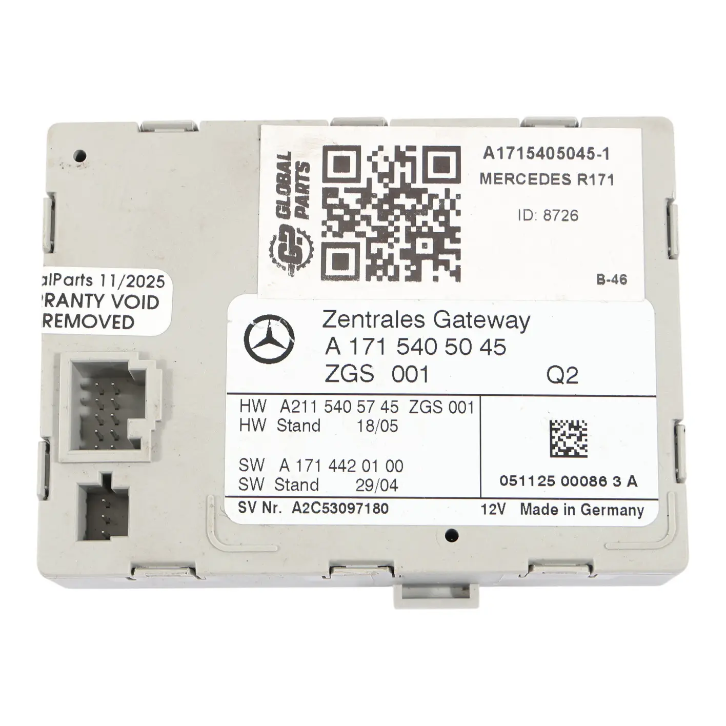 Mercedes SLK R171 Zentrales Gateway Modul Steuer Gerät A1715405045