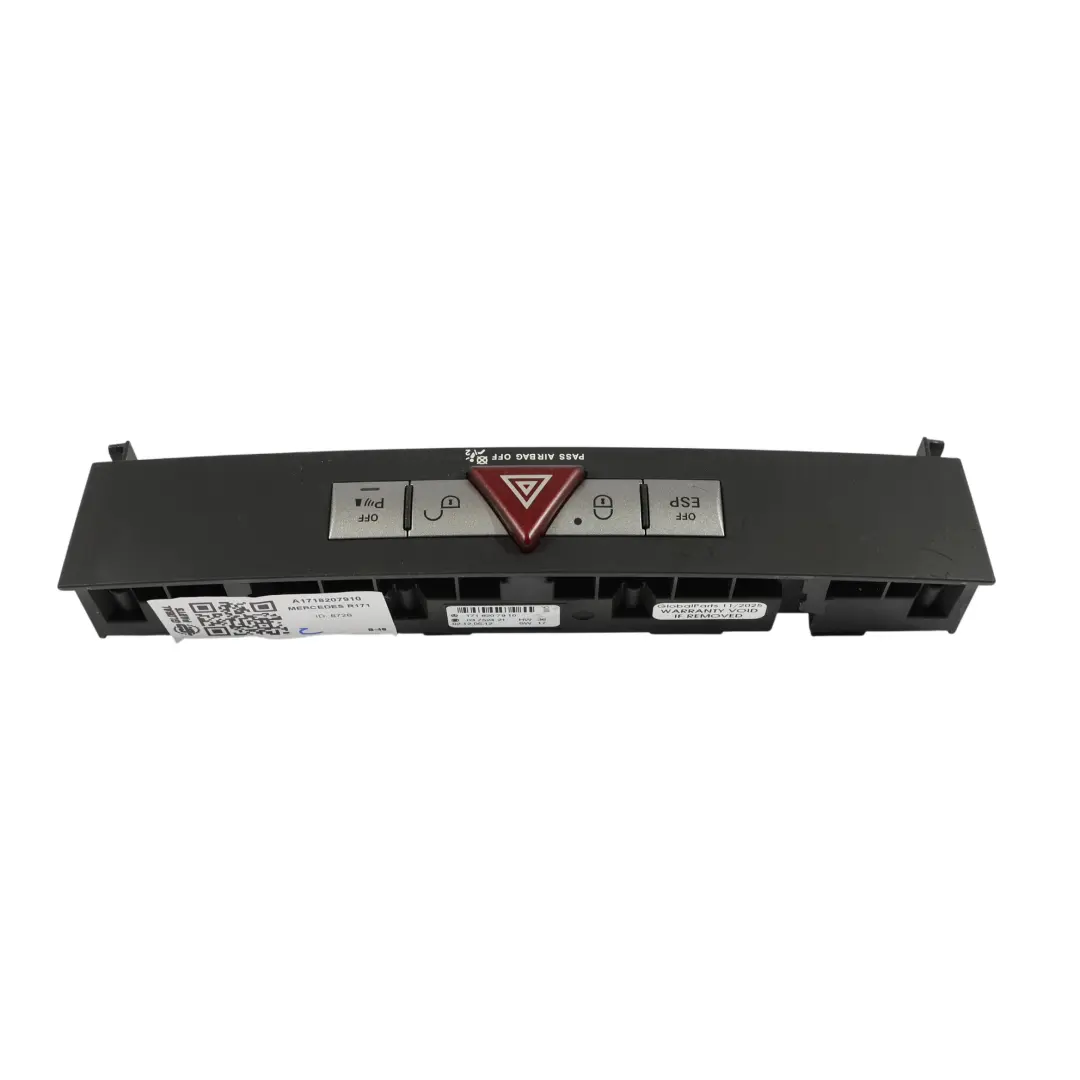 Consola Central Panel Interruptores PDC ESP Hazard para Mercedes SLK R171 con número de pieza A1718207910 Mercedes SLK R171 Consola Central Panel Interruptores PDC ESP Hazard - SKU A1718207910 - Número de pieza A1718207910
