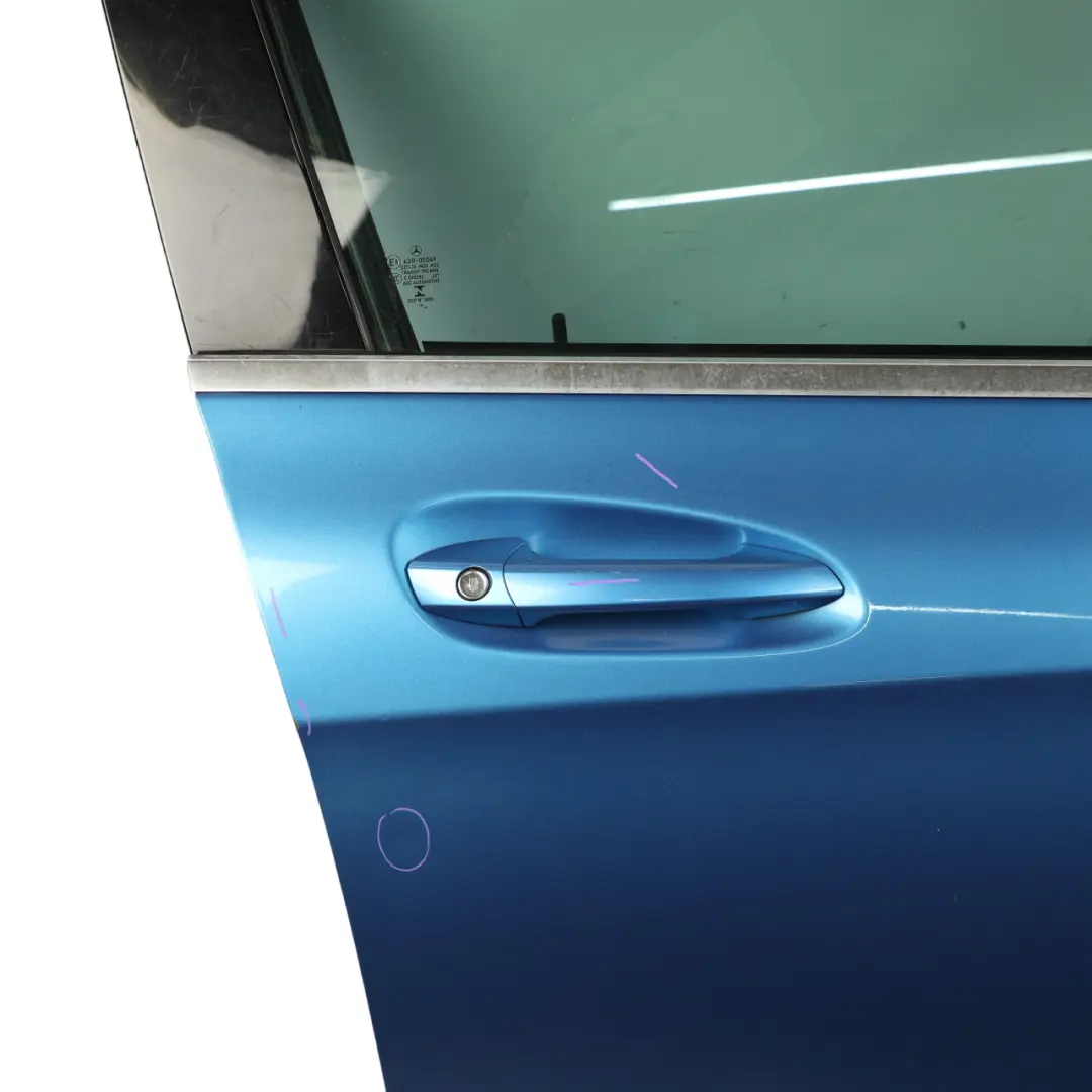 Mercedes W176 Door Front Right A-Class South Seas Blue Metallic - 162 - SKU A1767200205-SSB - Part number A1767200205