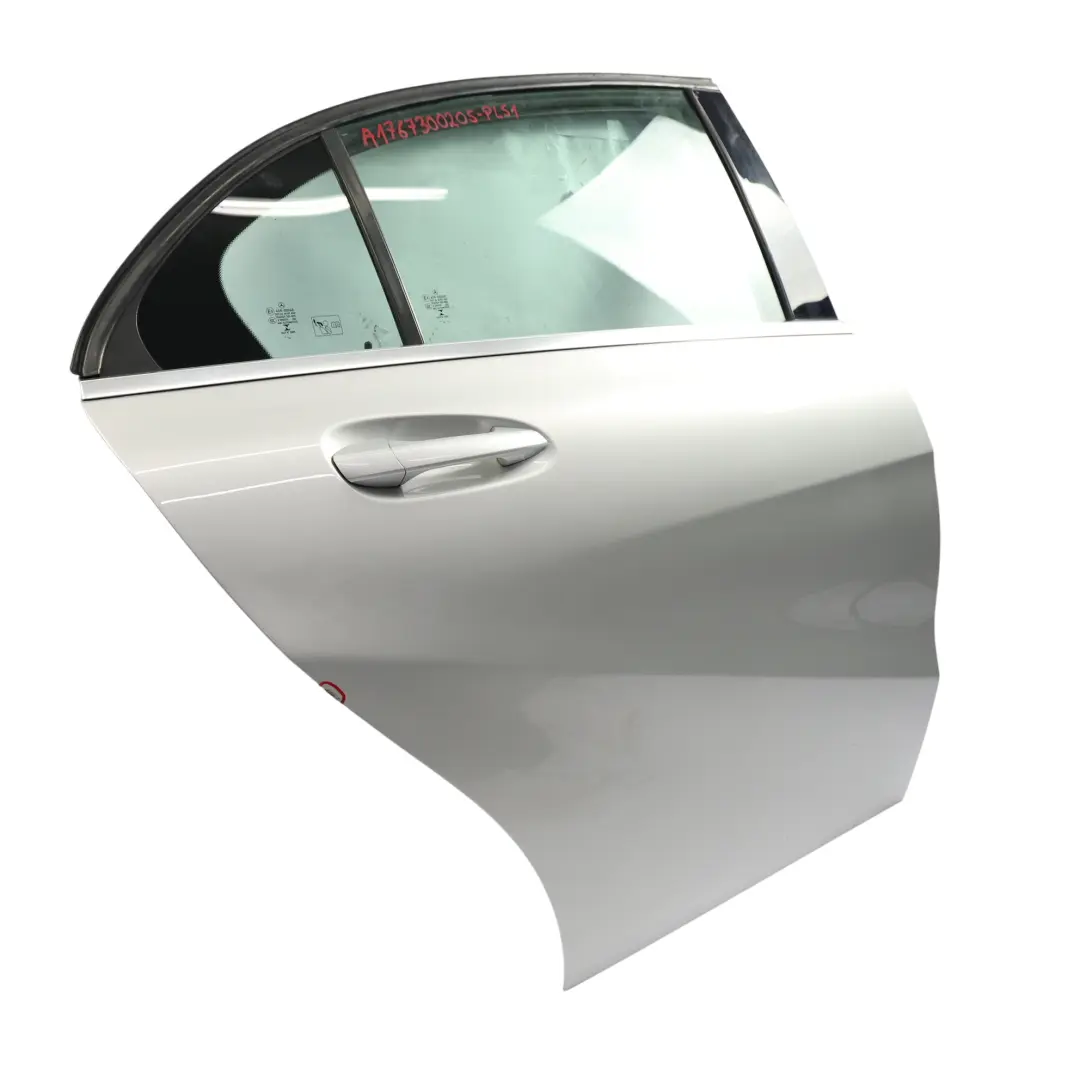 Door Rear Right O/S A-Class Polar Silver Metallic - 761 to Mercedes W176 with Part number A1767300205 Mercedes W176 Door Rear Right O/S A-Class Polar Silver Metallic - 761 - SKU A1767300205-PLS1 - Part number A1767300205