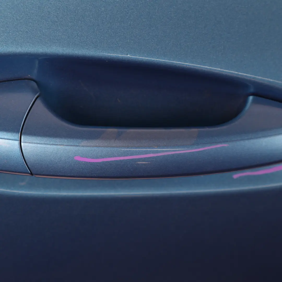 Door Rear Right O/S A-Class South Seas Blue Metallic - 162 to Mercedes W176 with Part number A1767300205 Mercedes W176 Door Rear Right O/S A-Class South Seas Blue Metallic - 162 - SKU A1767300205-SSB - Part number A1767300205