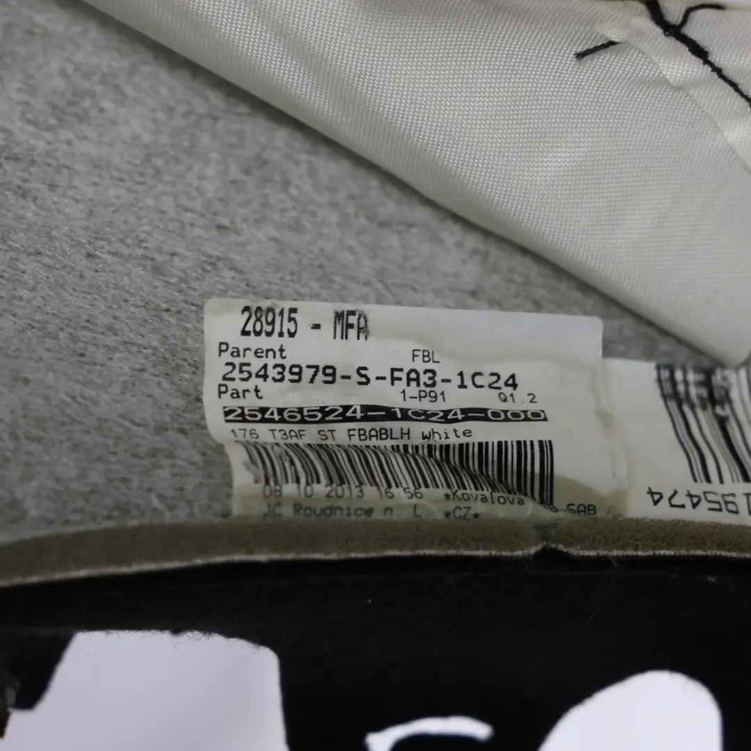 Mercedes W176 Oparcie Fotela Sport Lewy Przód Skóra Materiał - SKU A1769108501 - Numer Części A1769108501