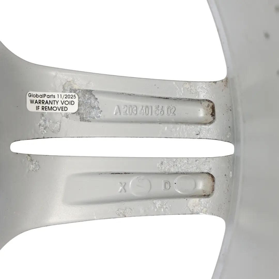 Mercedes W203 Silver 5-Double Spoke 18" ET:30 8,5J - SKU A2034015602-1 - Part number A2034015602