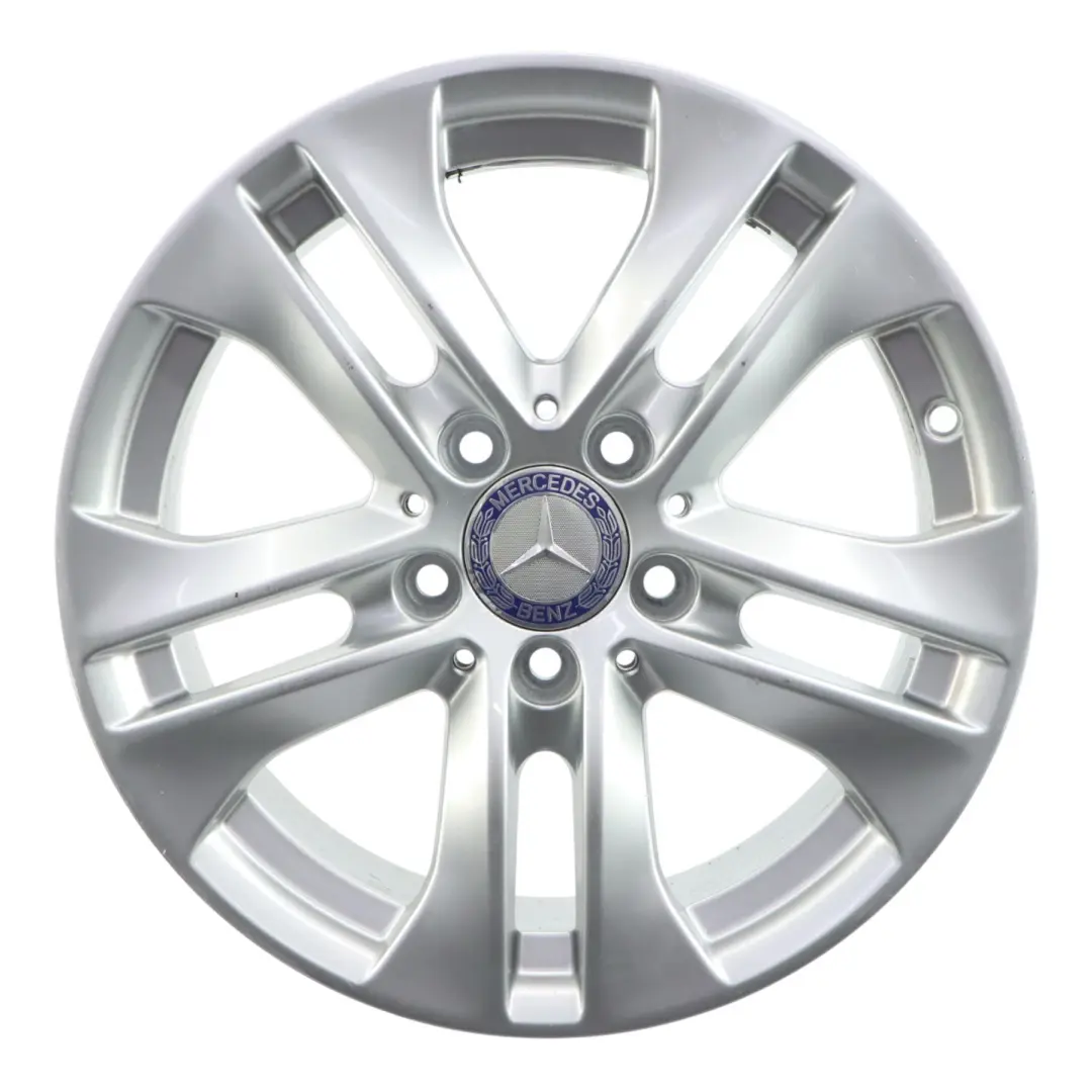 Argento Cerchio In Lega 16" ET:43 7J 5 Doppie Razze per Mercedes W204 con numero di parte A2044017202 Mercedes W204 Argento Cerchio In Lega 16" ET:43 7J 5 Doppie Razze - SKU A2044017202-3 - Numero di parte A2044017202