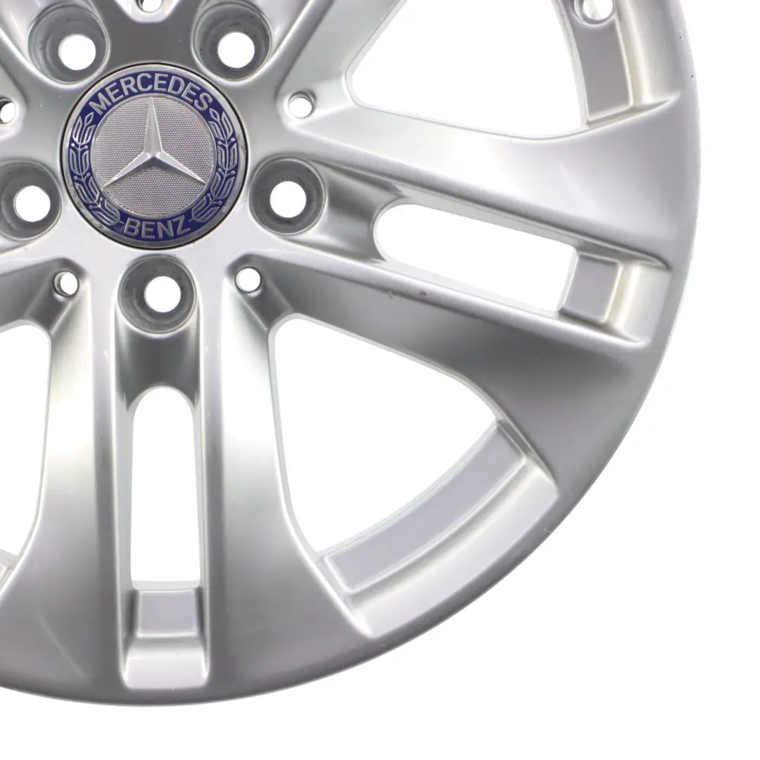 Mercedes W204 Silberne Alufelge 16" ET:43 7J 5 Doppel Speiche - SKU A2044017202-3 - Teilenummer A2044017202