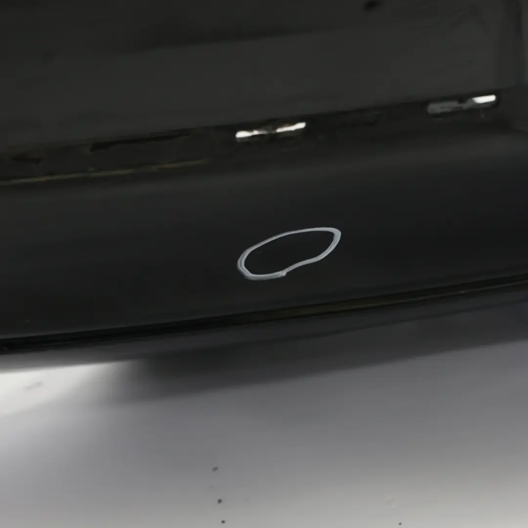 Bumper Avantgarde Trim Panel Obsidian Black Metallic - 197 to Mercedes W204 Rear with Part number A2048807940 Mercedes W204 Rear Bumper Avantgarde Trim Panel Obsidian Black Metallic - 197 - SKU A2048807940-OB - Part number A2048807940