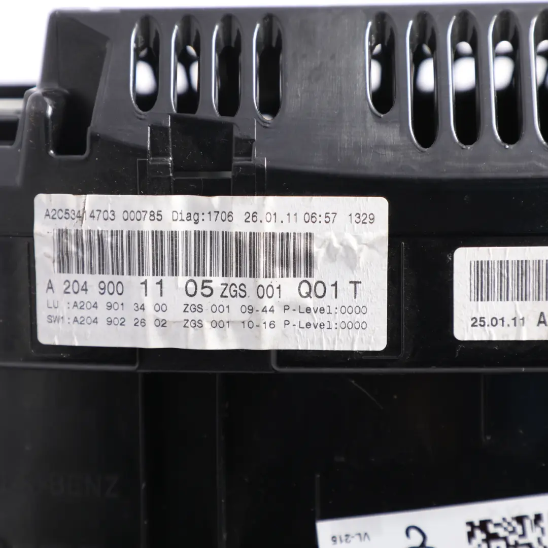 Mercedes W204 Instrument Cluster Speedo Clocks MPH Automatic Petrol - SKU RHD-A2049001105 - Part number A2049001105