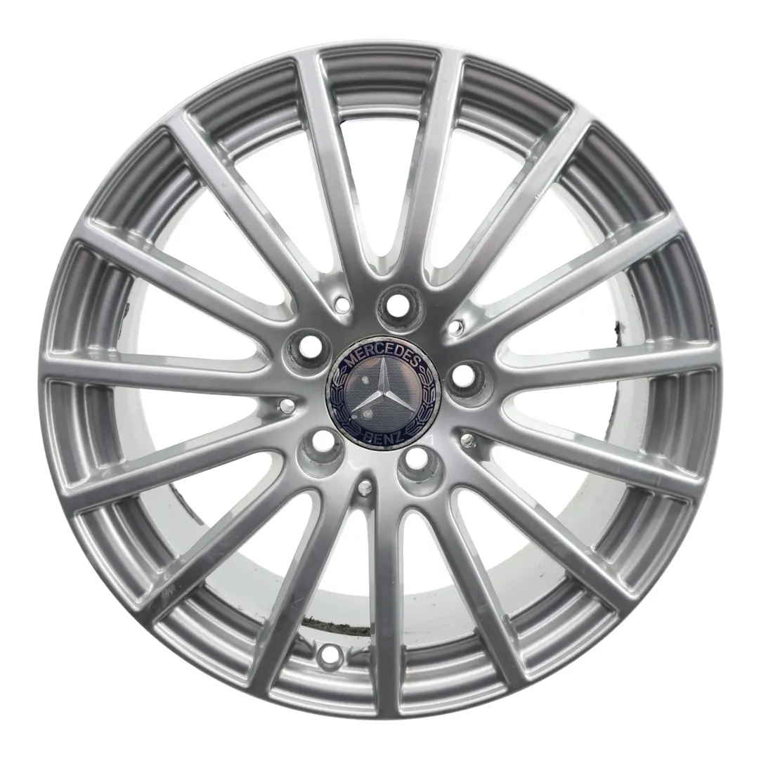 Mercedes W205 Silver Wheel Alloy Rim 16" 6,5J ET:38 15 Spoke - SKU A2054012502-4 - Part number A2054012502