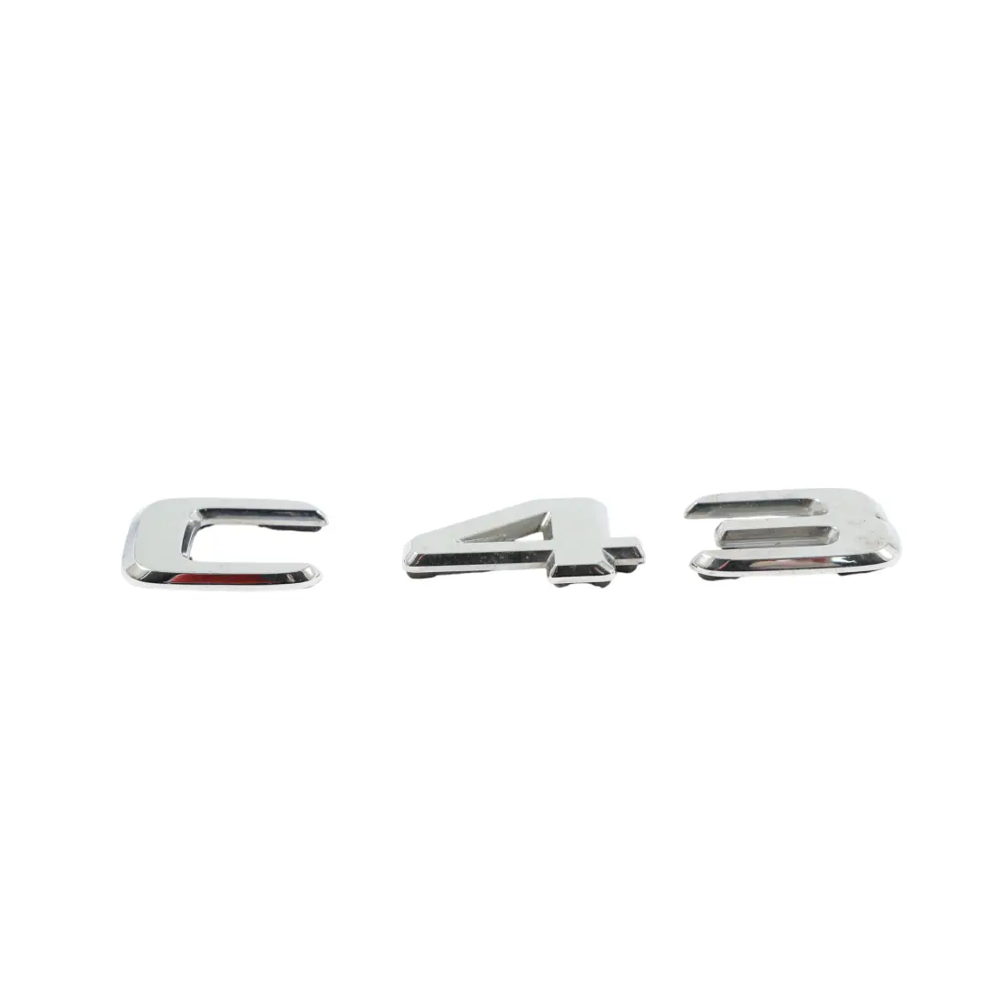 Mercedes W205 C43 Coda Posteriore Emblema Lettering Cromo - SKU A2058172101 - Numero di parte A2058172101
