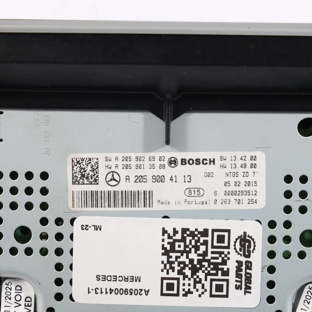 Unità Principale Navigazione Multimediale Con Display per Mercedes S205 con numero di parte A2059004113 Mercedes S205 Unità Principale Navigazione Multimediale Con Display - SKU A2059004113-1 - Numero di parte A2059004113