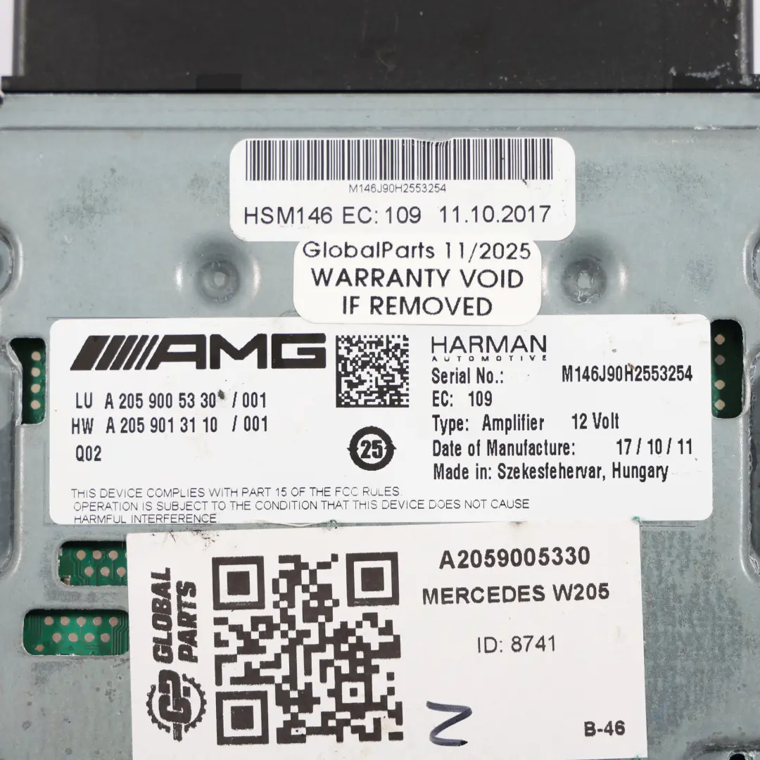W253 AMG Motor Sound Verstärker Steuergerät für Mercedes W205 mit Teilenummer A2059005330 Mercedes W205 W253 AMG Motor Sound Verstärker Steuergerät - SKU A2059005330 - Teilenummer A2059005330